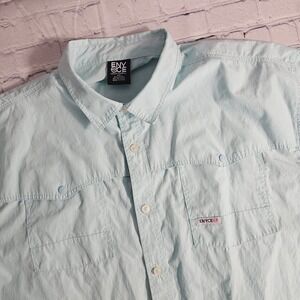 ENYCE Mens Light Blue Short Sleeve Button Up Shirt Big & Tall 4X SEAN‎ COMBS CO